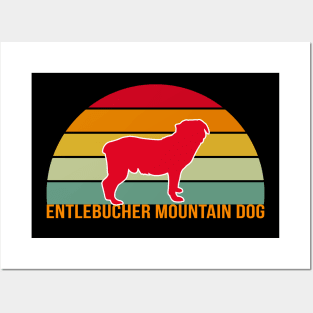 Entlebucher Mountain Dog Vintage Silhouette Posters and Art